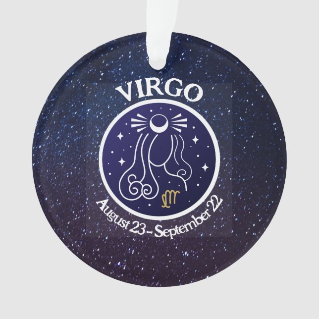 Virgo Zodiac Design Acrylique (devant)