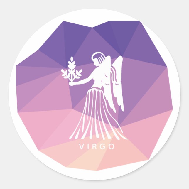 Virgo zodiac signe autocollant moderne. (Devant)
