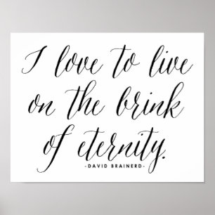 Vis Au Bord De L'Éternité Poster de typographie