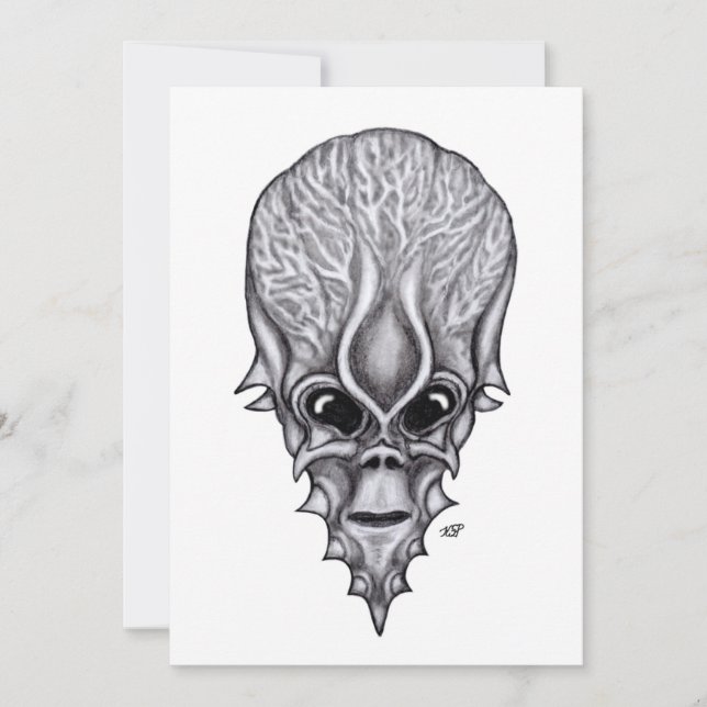 Visage Alien, Reconstruction faciale du crâne afri (Devant)