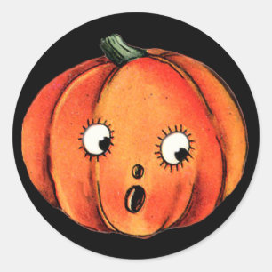 Visage Citrouille amusant pour Stickers Halloween