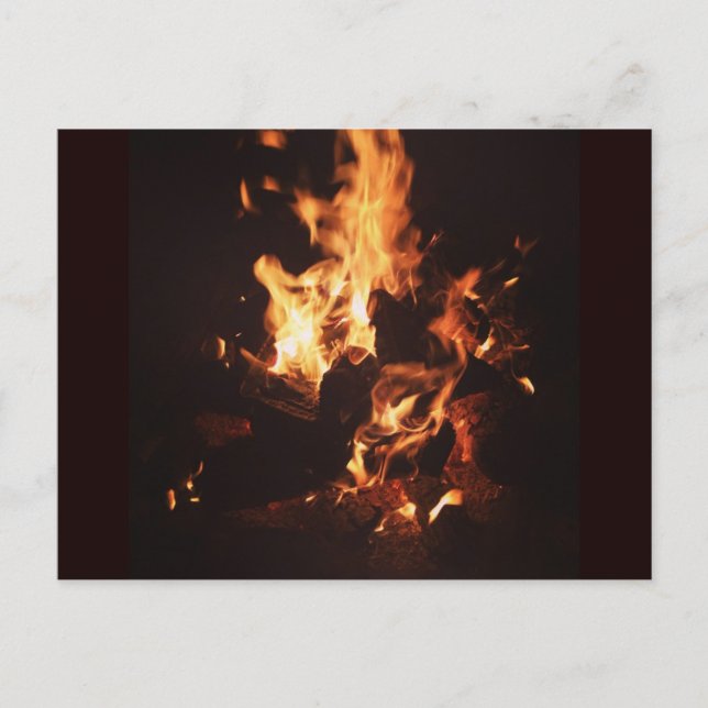 Visage dans la carte postale Flames (Devant)