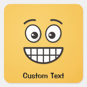 Visage de broyage avec yeux ouverts Sticker rond c