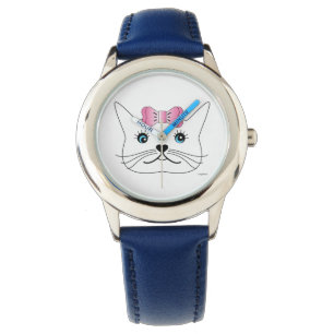 Visage de Chat Mignon - Montre Enfant à Bracelet B