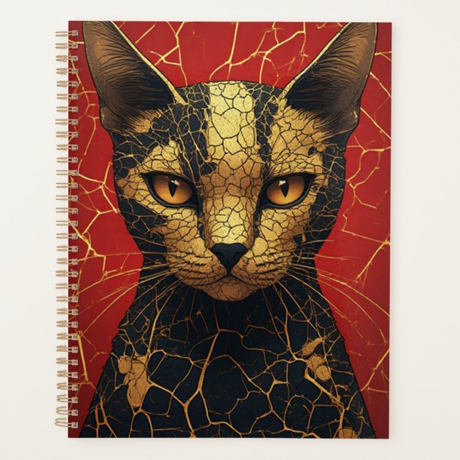 Visage de Chat Mystique avec Lignes de Fracture Do (Devant)