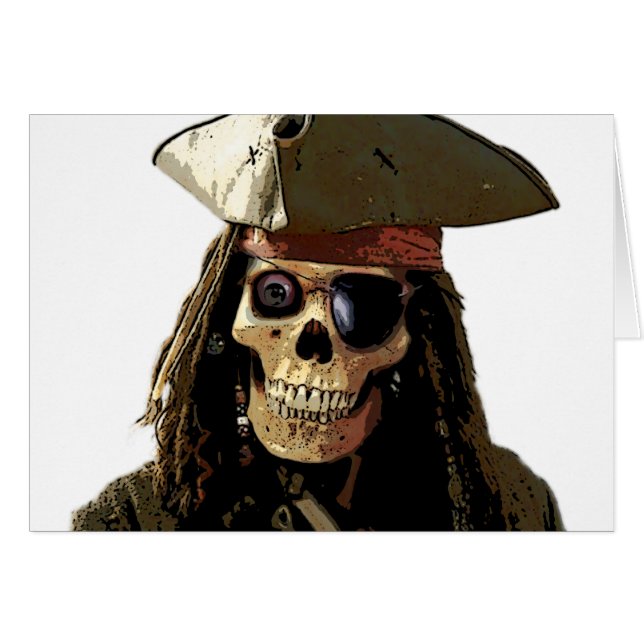 Visage de crâne de Posterized de pirate (Devant horizontal)