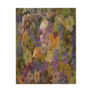 Visage de femme avec fleurs Abstrait Art numérique