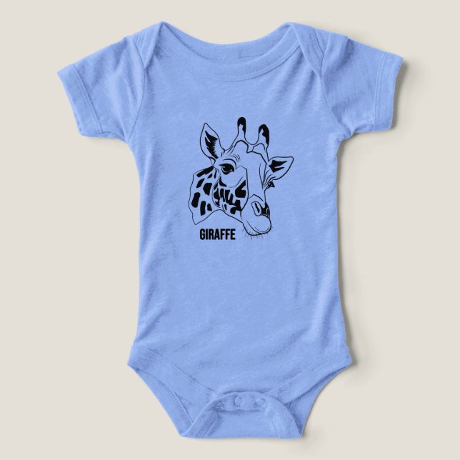 Visage de girafe sur vêtements bébé tout-petits (Design Recto)