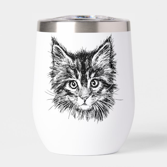 Visage de Kitten noir et blanc (Avant)