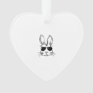 Visage de Lapin Avec Lunettes de Soleil Jour de Pâ