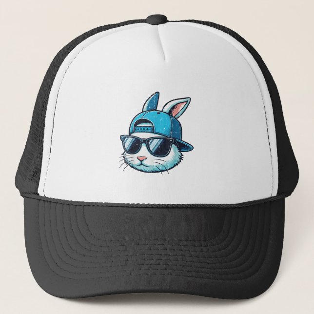 Visage de Lapin de Pâques Casquette de Baseball Lu (Devant)