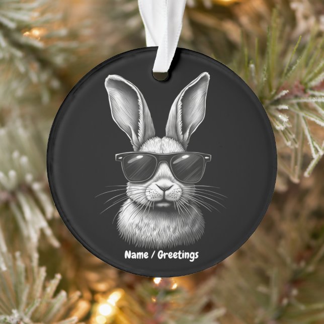 Visage de Lapin Mignon Avec Lunettes de Soleil Pou (Arbre)