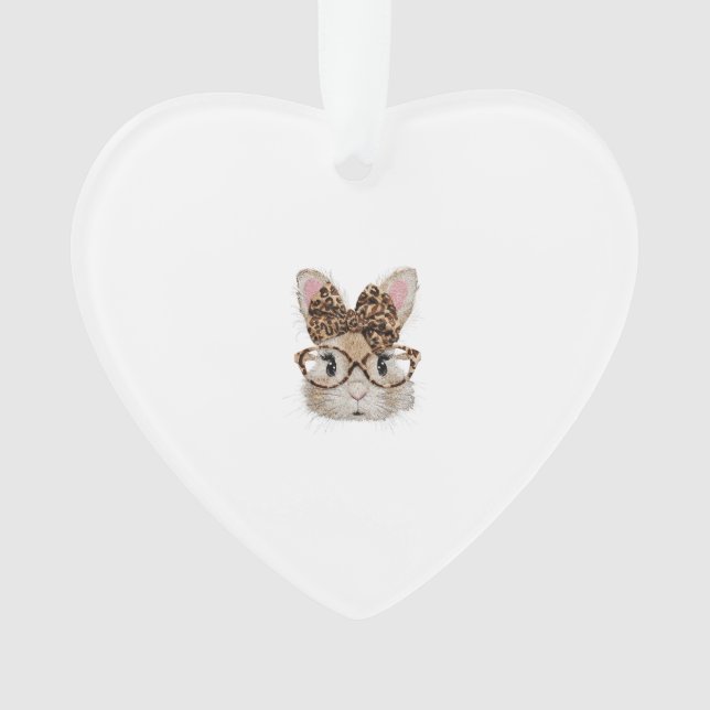 Visage de Léopard Lapin Mignon Coquette Arc Lunett (devant)