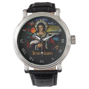 Visage de montre de rasages de Jésus