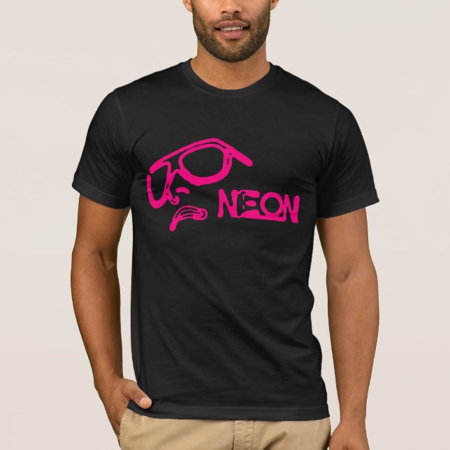 Visage de néon - RetroMe - T-shirt (rose) (Devant)