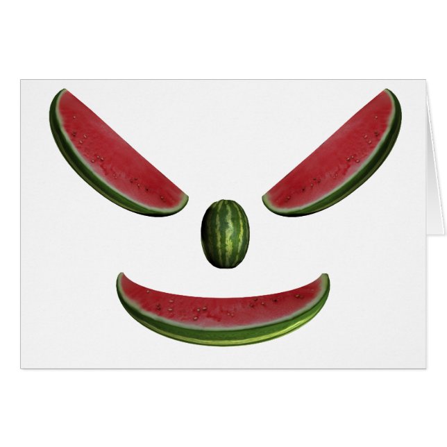 Visage de pastèque souriant (Devant horizontal)