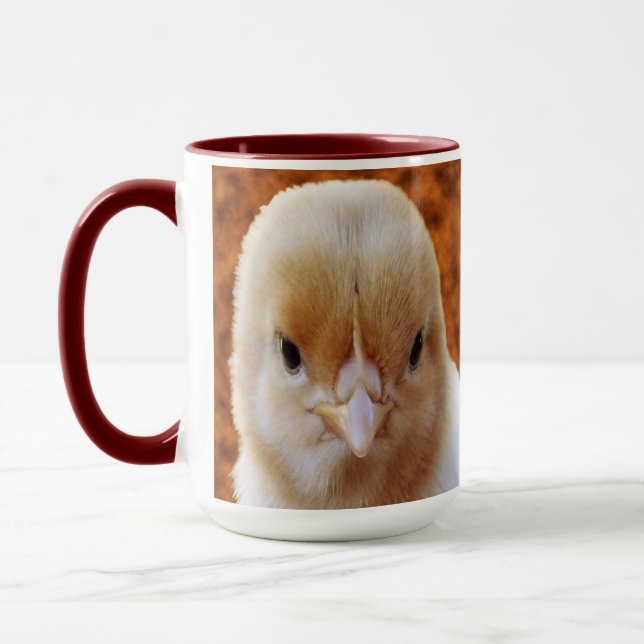 Visage de poulet bébé, Mug de café (Gauche)