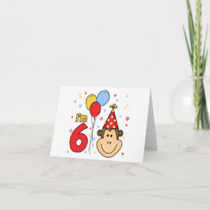 Visage de singe 6e anniversaire Invitation