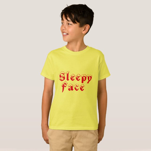 Visage dormant : T-shirt des garçons (Devant entier)