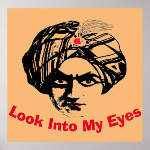 Visage du magicien, ajouter du texte Poster