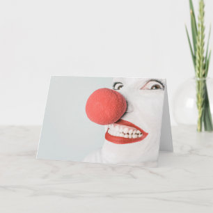 Visage effrayant de clown - carte de voeux vierge