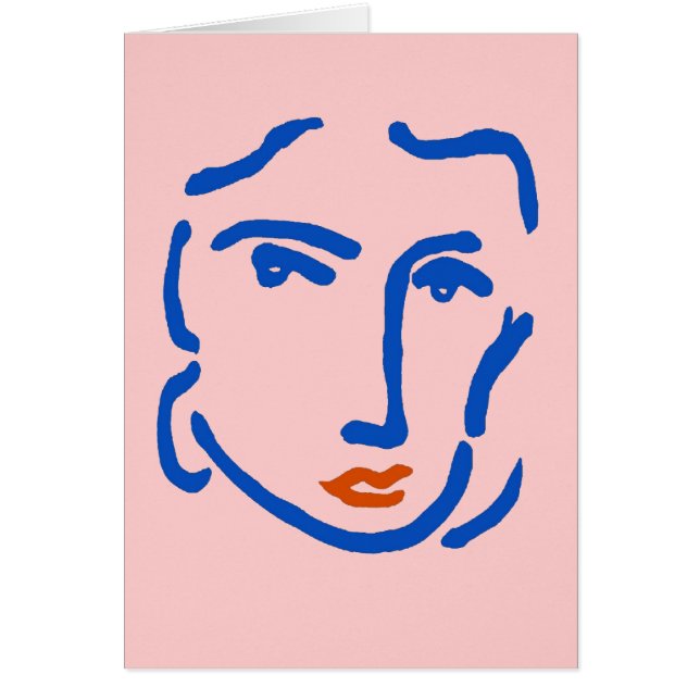 Visage En Bleu, Style Matisse (Devant)