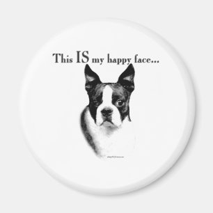 Visage heureux de Boston Terrier - Magnet
