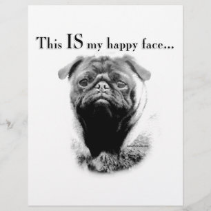 Visage heureux de Pug