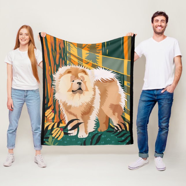 VISAGE LE SOLEIL Chow polaire couverture (En situation)