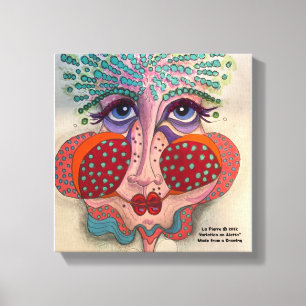 Visage lunaire sur toile