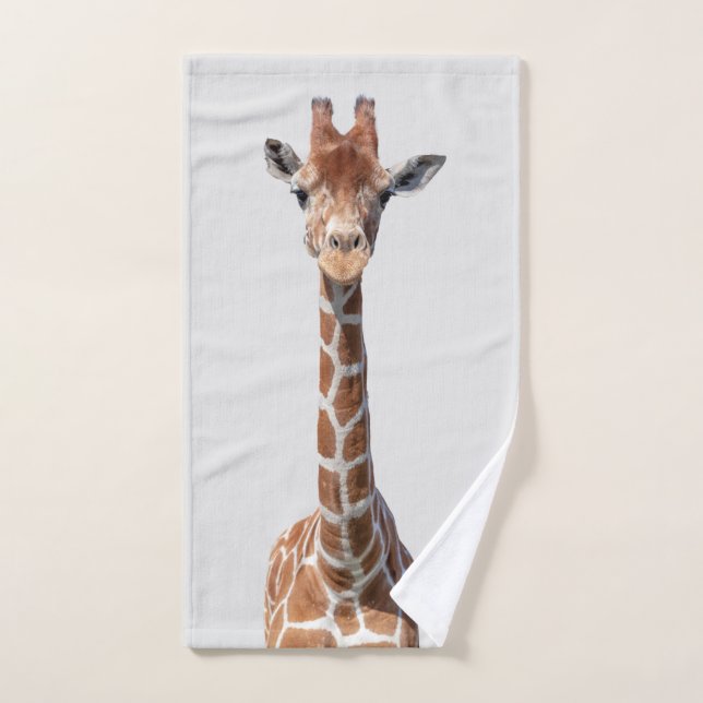 Visage mignon de girafe (Serviette à main)