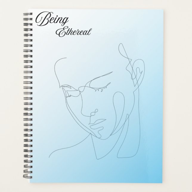 Visage minimaliste en art linéaire (Devant)