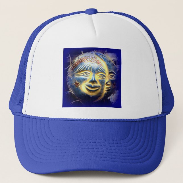 visage soleil/ visage lune casquette (Devant)