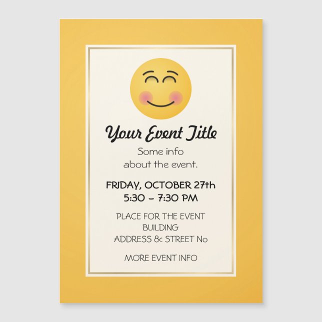 Visage souriant aux yeux souriants (Devant)