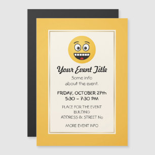 Visage souriant avec bouche ouverte