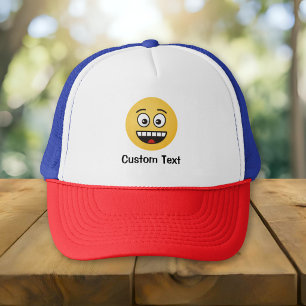 Visage souriant avec bouche ouverte Casquette de c