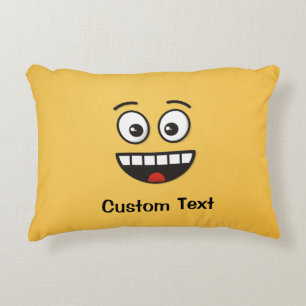 Visage souriant avec Coussin à bouche ouverte