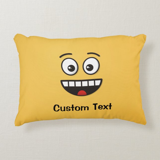 Visage souriant avec Coussin à bouche ouverte (Devant)