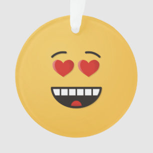 Visage souriant avec ornement des yeux en forme de