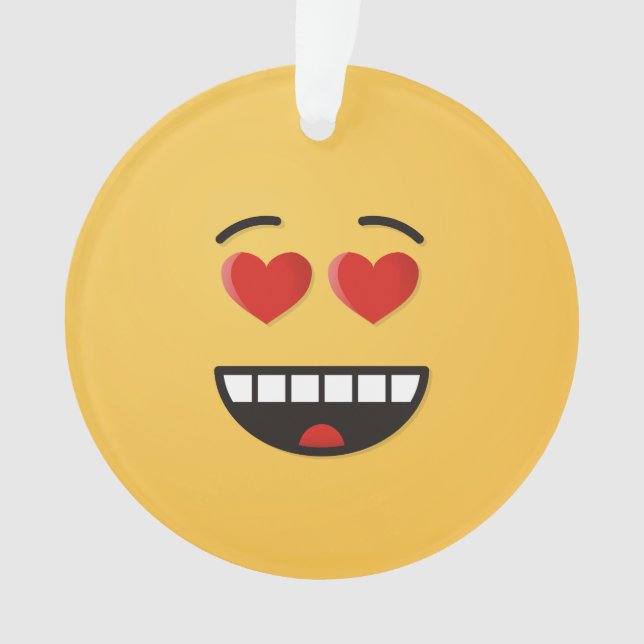 Visage souriant avec ornement des yeux en forme de (devant)