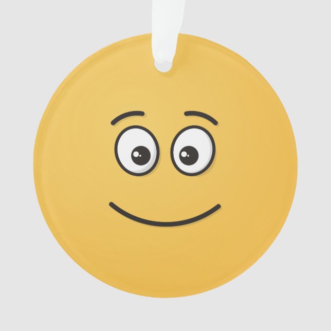 Visage souriant avec ornement des yeux ouverts (devant)