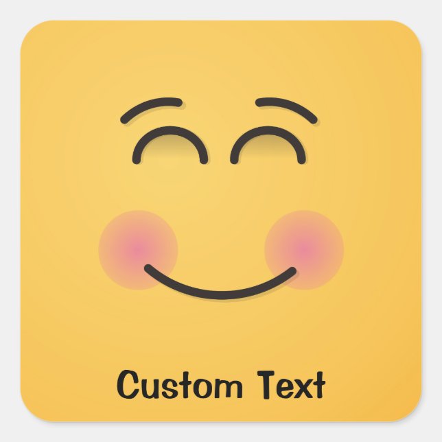 Visage souriant avec Sticker Carré des yeux souria (Devant)