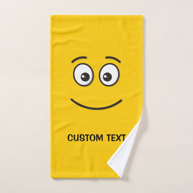 Visage souriant avec yeux ouverts (Serviette à main)