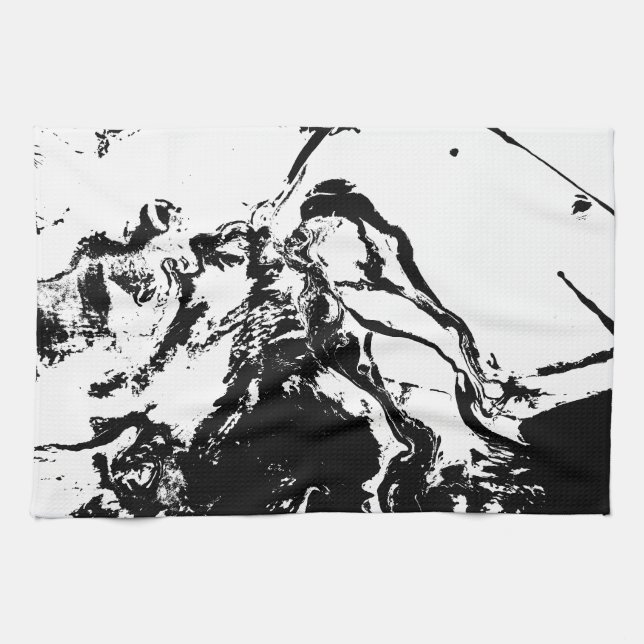 Visages Abstraits Art Accessoire Serviettes de cui (Horizontal)