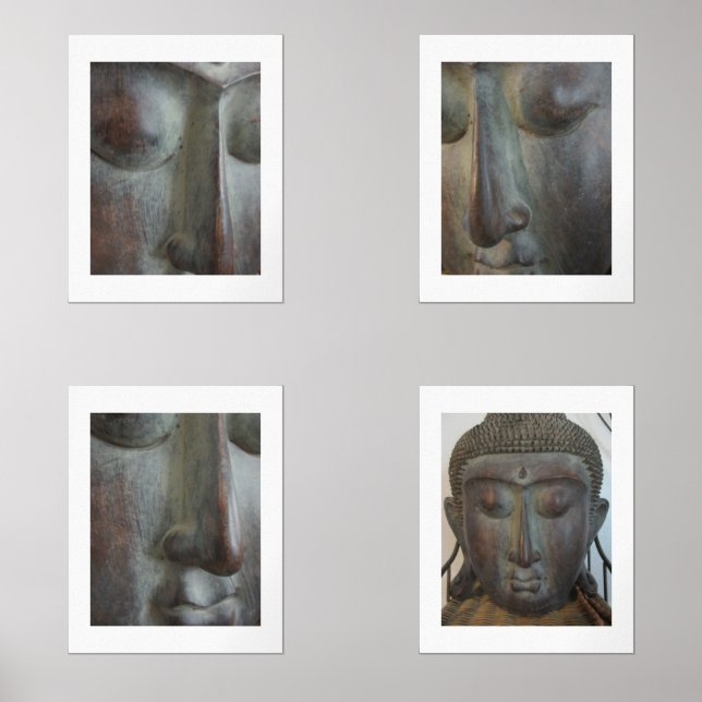Visages de Bouddha ensemble de quatre Naturels (Recto)