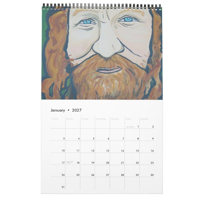 Visages de calendrier de phénomène des sans-abri (Jan 2027)