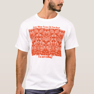 Visages de rhubarbe dans l'orange, T-shirt