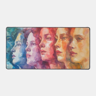 Visages des femmes - Peinture aquarelle