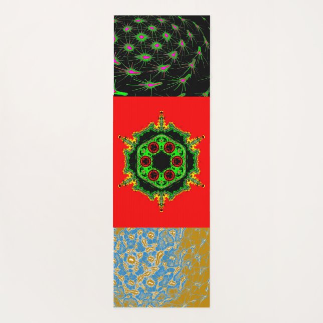 Visages Pop Art – Tapis de Yoga Néon (Dos)