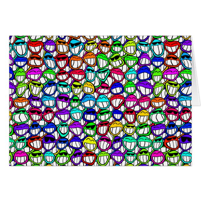Visages souriants cool (Devant horizontal)